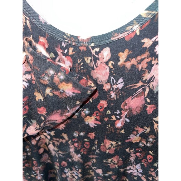 Peruvian Connection Midi Dress Sz Small Potpourri Black Floral Pockets Stretch - Picture 4 of 10